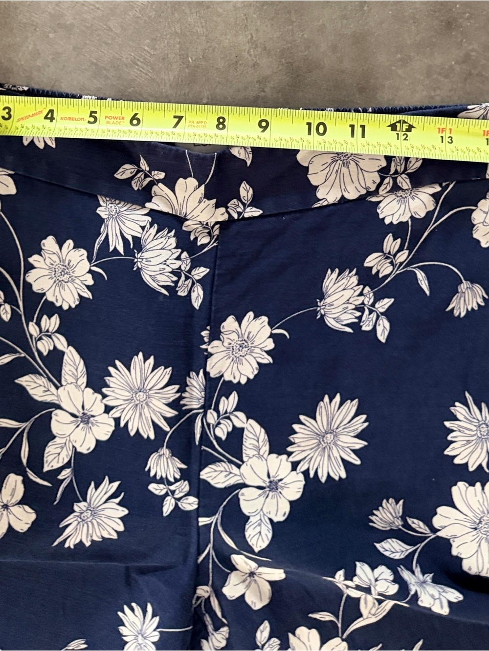 LOFT Navy Blue Floral Wide-Leg Pants - Picture 7 of 10